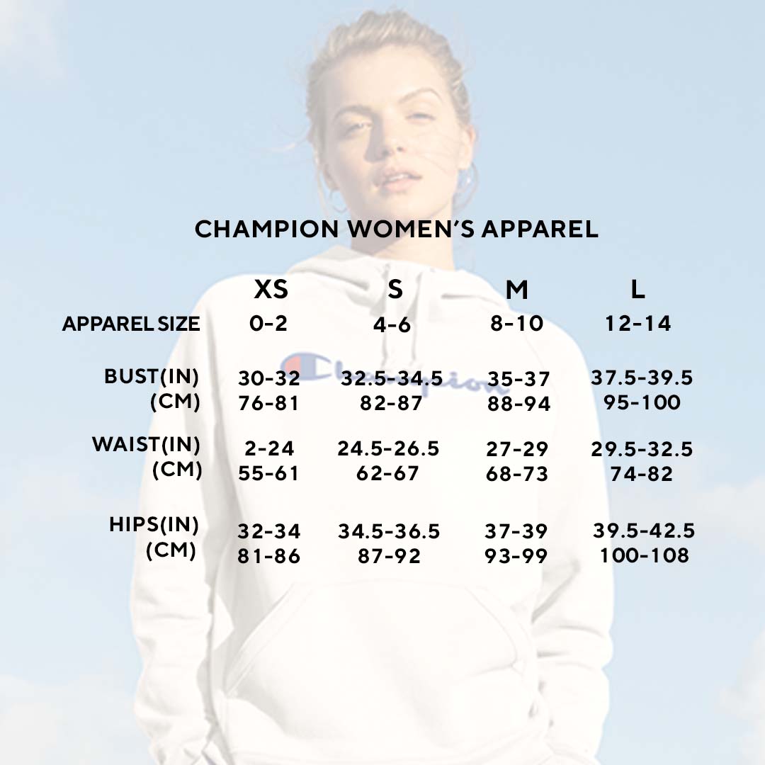 Chart Champion Hoodie Size Medium Champion System Size Chart